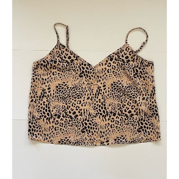 Forever 21 Women's Black and Tan Tank Top Shirt Medium - Picture 2 of 6